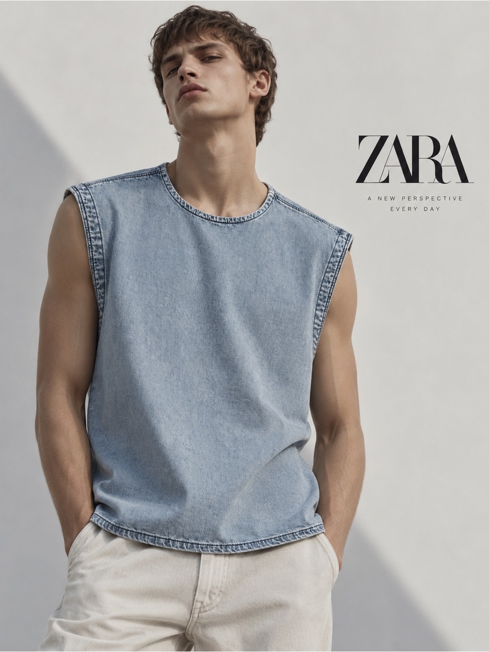 Zara Men’s Denim Tank Top Size L